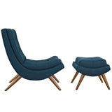 Ramp Upholstered Fabric Lounge Chair Set by Lefancy