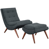 Ramp Upholstered Fabric Lounge Chair Set by Lefancy