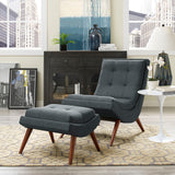 Ramp Upholstered Fabric Lounge Chair Set by Lefancy