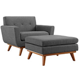Engage 2 Piece Armchair and Ottoman by Lefancy