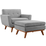 Engage 2 Piece Armchair and Ottoman by Lefancy