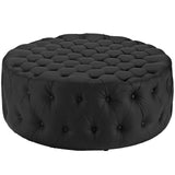 Amour Upholstered Vinyl Ottoman by Lefancy