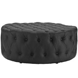 Amour Upholstered Vinyl Ottoman by Lefancy