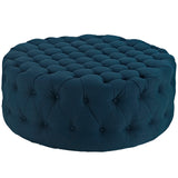 Amour Upholstered Fabric Ottoman by Lefancy