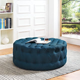 Amour Upholstered Fabric Ottoman by Lefancy