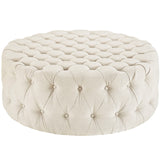 Amour Upholstered Fabric Ottoman by Lefancy