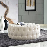 Amour Upholstered Fabric Ottoman by Lefancy