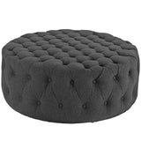 Amour Upholstered Fabric Ottoman by Lefancy