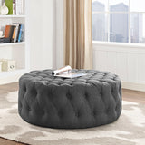 Amour Upholstered Fabric Ottoman by Lefancy