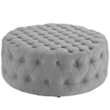 Amour Upholstered Fabric Ottoman by Lefancy