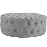 Amour Upholstered Fabric Ottoman by Lefancy