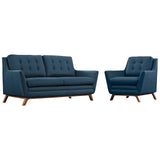 Beguile Upholstered Fabric Living Room Set Set of 2 by Lefancy