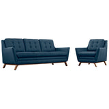 Beguile Upholstered Fabric Living Room Set Set of 2 by Lefancy