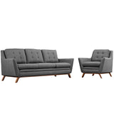 Beguile Upholstered Fabric Living Room Set Set of 2 by Lefancy