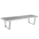 Sauna 5' Stainless Steel Bench by Lefancy