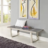 Sauna 4' Stainless Steel Bench by Lefancy