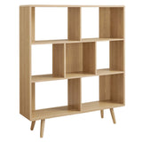 Transmit 7 Shelf Wood Grain Bookcase by Lefancy