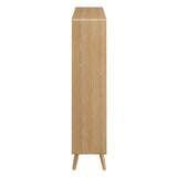Transmit 7 Shelf Wood Grain Bookcase by Lefancy