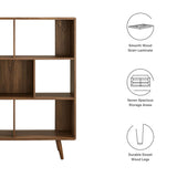 Transmit 7 Shelf Wood Grain Bookcase by Lefancy
