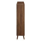 Transmit 7 Shelf Wood Grain Bookcase by Lefancy