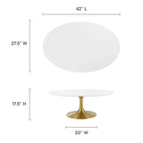 Lippa 42" Oval Coffee Table by Lefancy