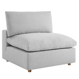 Commix Down Filled Overstuffed Armless Chair by Lefancy