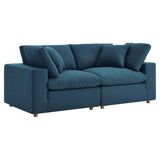 Commix 2 Piece Down Filled Overstuffed Sectional Sofa Set by Lefancy