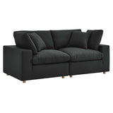Commix 2 Piece Down Filled Overstuffed Sectional Sofa Set by Lefancy