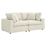 Commix 2 Piece Down Filled Overstuffed Sectional Sofa Set by Lefancy
