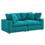 Commix 2 Piece Down Filled Overstuffed Sectional Sofa Set by Lefancy