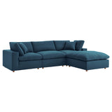 Commix 4 Piece Down Filled Overstuffed Sectional Sofa Set by Lefancy