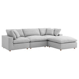 Commix 4 Piece Down Filled Overstuffed Sectional Sofa Set by Lefancy
