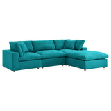 Commix 4 Piece Down Filled Overstuffed Sectional Sofa Set by Lefancy