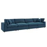 Commix 4 Piece Down Filled Overstuffed Sectional Sofa Set by Lefancy