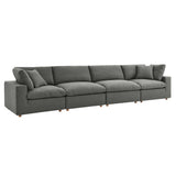 Commix 4 Piece Down Filled Overstuffed Sectional Sofa Set by Lefancy