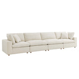 Commix 4 Piece Down Filled Overstuffed Sectional Sofa Set by Lefancy