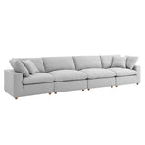 Commix 4 Piece Down Filled Overstuffed Sectional Sofa Set by Lefancy