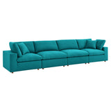 Commix 4 Piece Down Filled Overstuffed Sectional Sofa Set by Lefancy