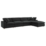 Commix 5 Piece Down Filled Overstuffed Sectional Sofa Set by Lefancy