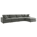 Commix 5 Piece Down Filled Overstuffed Sectional Sofa Set by Lefancy