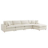 Commix 5 Piece Down Filled Overstuffed Sectional Sofa Set by Lefancy