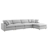 Commix 5 Piece Down Filled Overstuffed Sectional Sofa Set by Lefancy