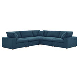 Commix 5 Piece Down Filled Overstuffed Sectional Sofa by Lefancy