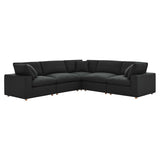 Commix 5 Piece Down Filled Overstuffed Sectional Sofa by Lefancy