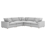 Commix 5 Piece Down Filled Overstuffed Sectional Sofa by Lefancy