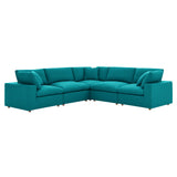 Commix 5 Piece Down Filled Overstuffed Sectional Sofa by Lefancy