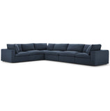 Commix 6 Piece Down Filled Overstuffed Sectional Sofa Set by Lefancy