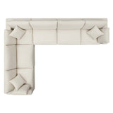 Commix 6 Piece Down Filled Overstuffed Sectional Sofa Set by Lefancy