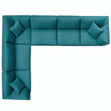 Commix 6 Piece Down Filled Overstuffed Sectional Sofa Set by Lefancy