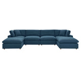 Commix 6-Piece Down Filled Overstuffed Sectional Sofa by Lefancy